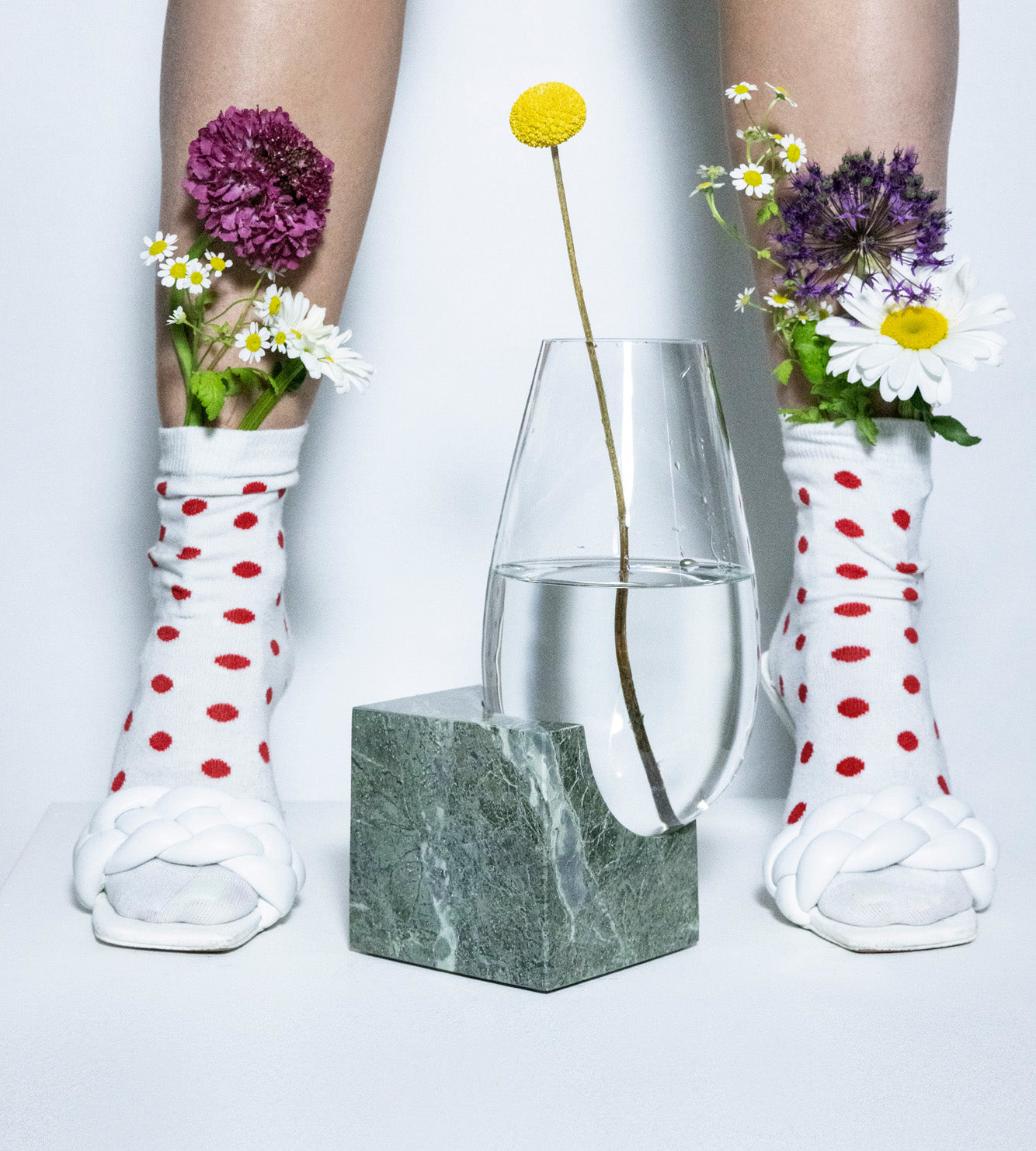 CLIFFHANGER VASE - GREEN MARBLE