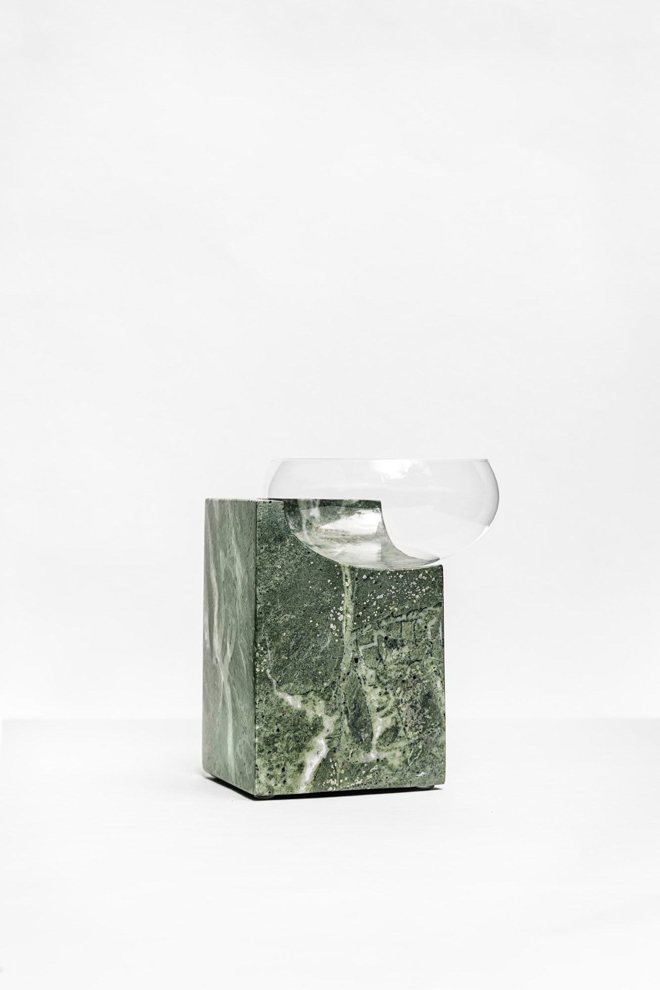 CLIFFHANGER COCKTAIL GLASS - GREEN MARBLE