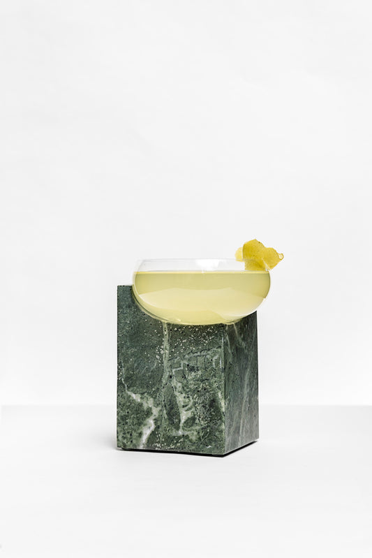 CLIFFHANGER COCKTAIL GLASS - GREEN MARBLE