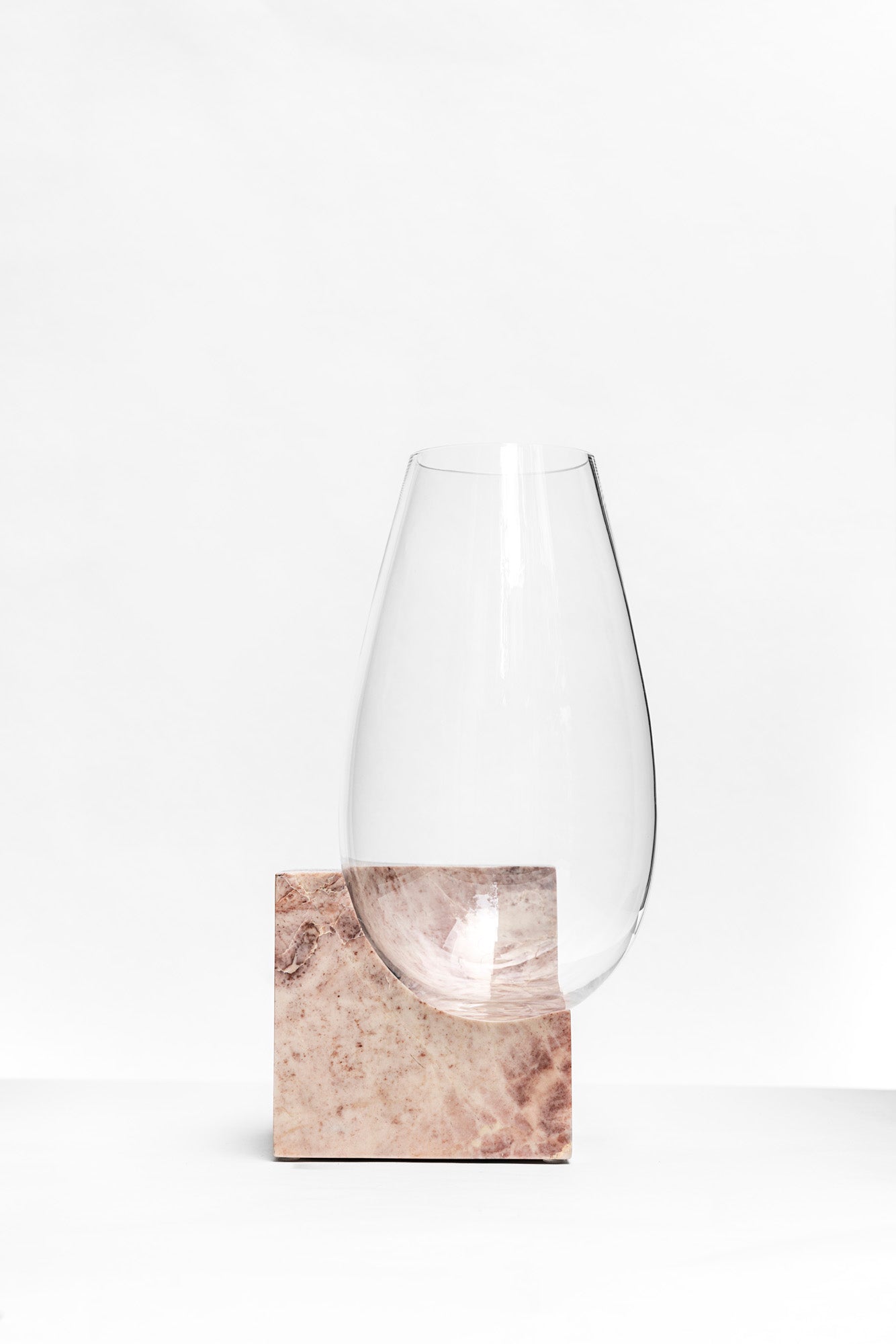 CLIFFHANGER VASE - PINK MARBLE
