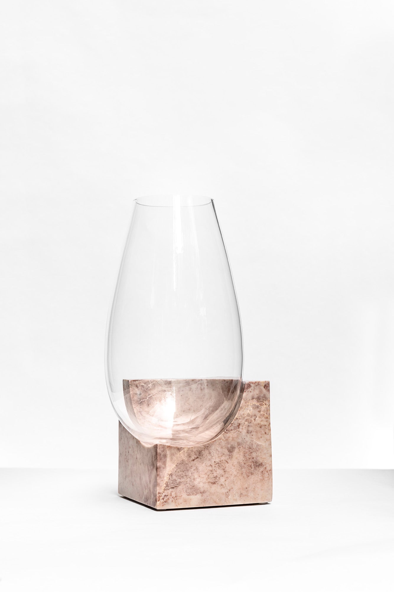 CLIFFHANGER VASE - PINK MARBLE