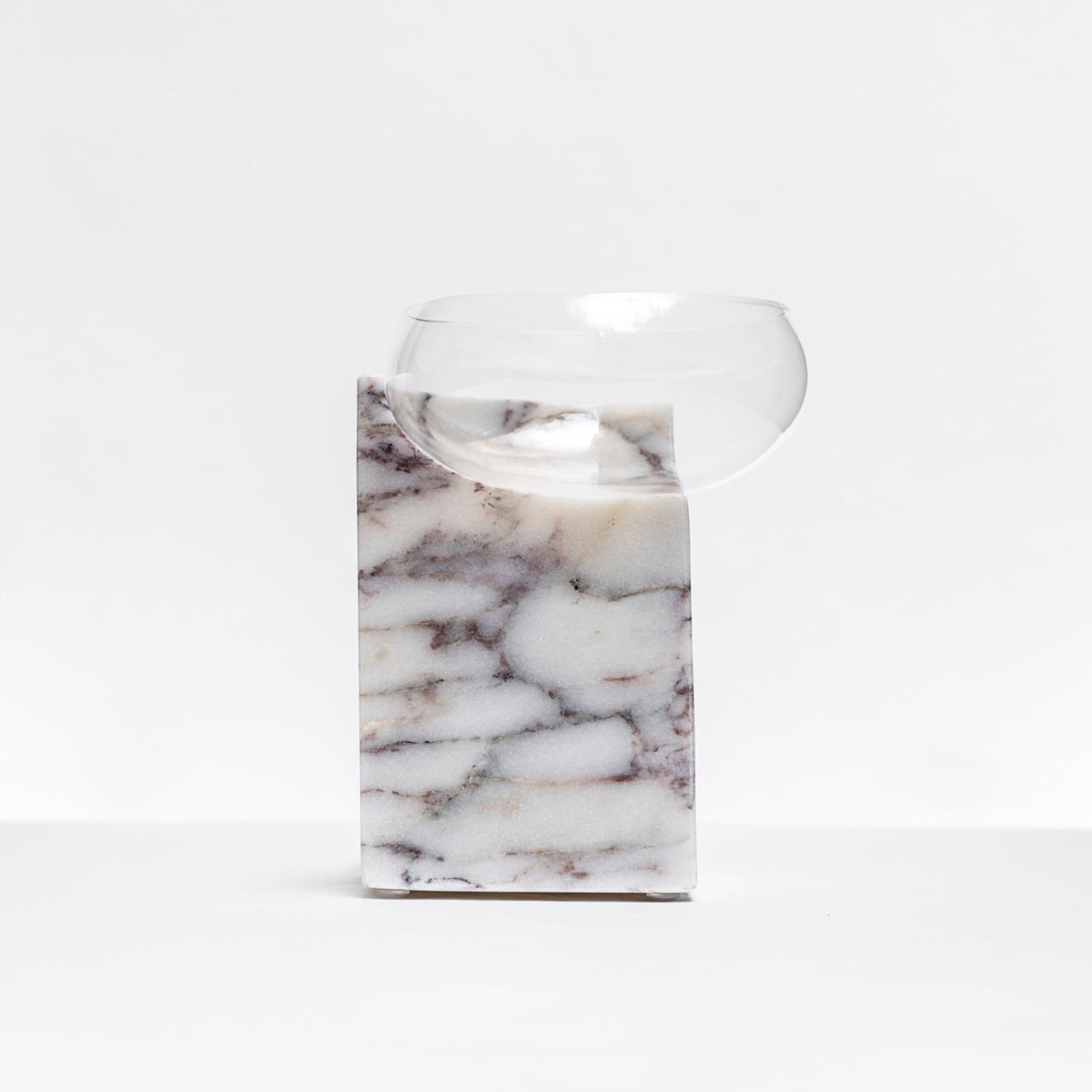 CLIFFHANGER COCKTAIL GLASS - CALACATTA VIOLA MARBLE