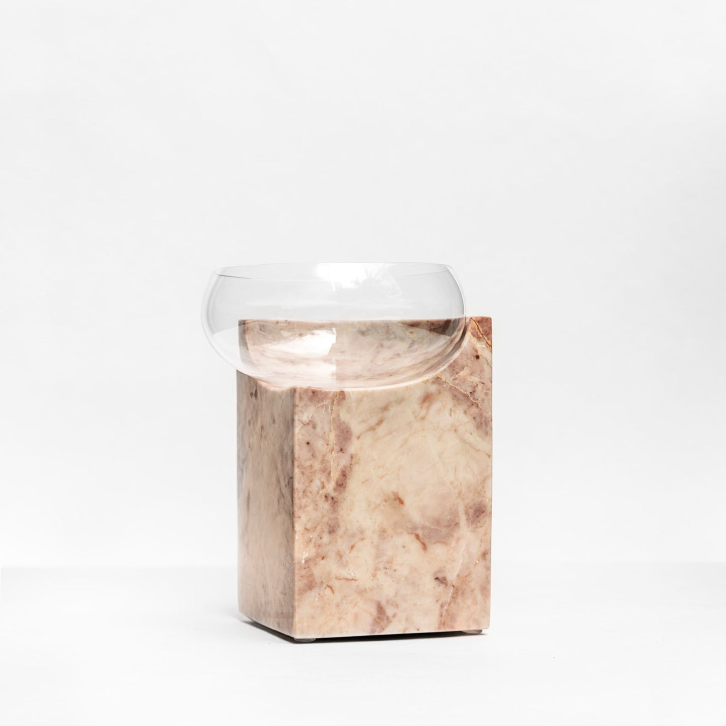 CLIFFHANGER COCKTAIL GLASS - PINK MARBLE