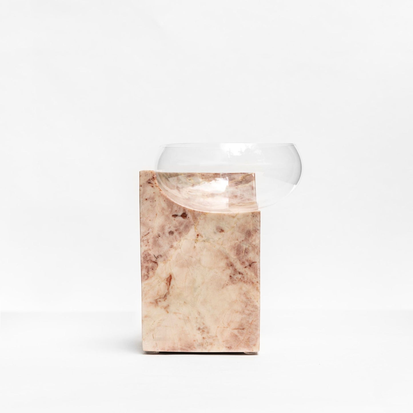 CLIFFHANGER COCKTAIL GLASS - PINK MARBLE
