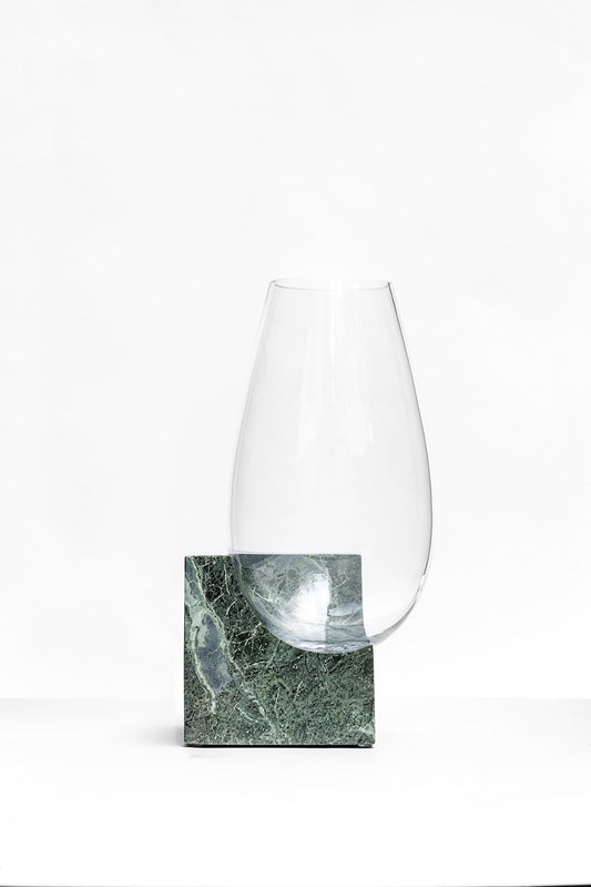 CLIFFHANGER VASE - GREEN MARBLE