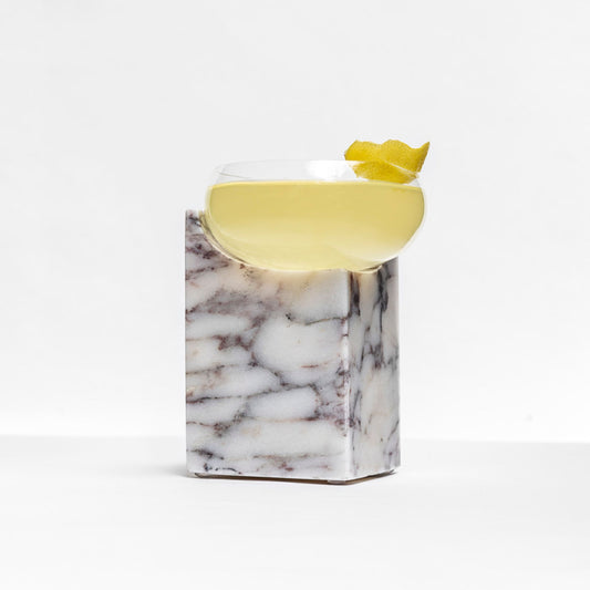 CLIFFHANGER COCKTAIL GLASS - CALACATTA VIOLA MARBLE