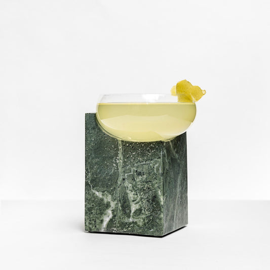 CLIFFHANGER COCKTAIL GLASS - GREEN MARBLE