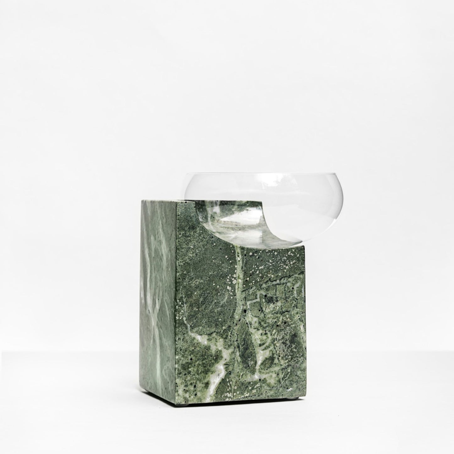 CLIFFHANGER COCKTAIL GLASS - GREEN MARBLE